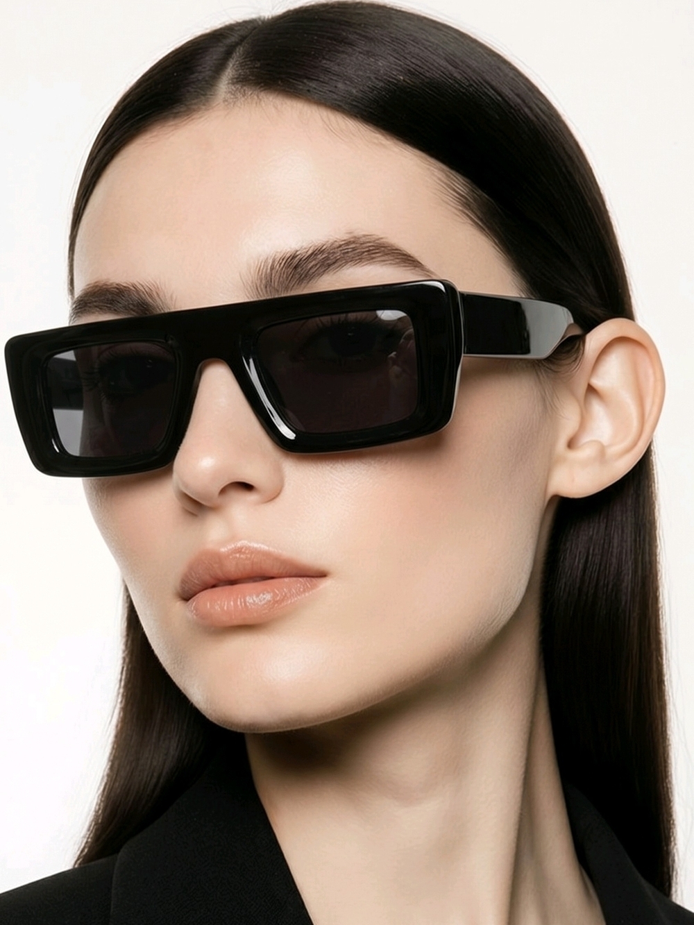 BNIB Black Rectangular Sunglasses Unisex
